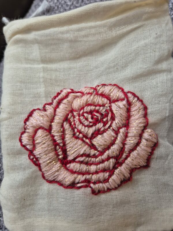 Sachets rose (rose et or)